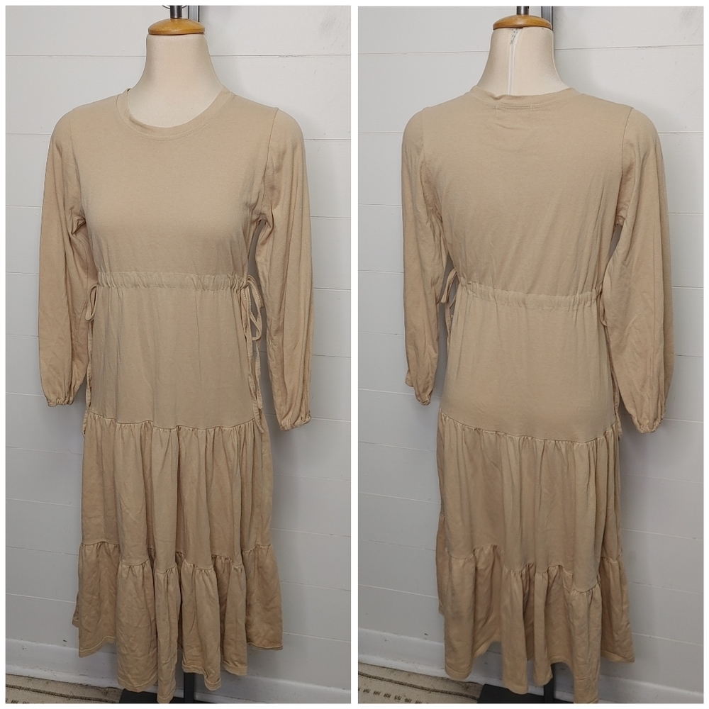 Oak + Fort tiered cotton midi dress size S - Picture 2 of 14